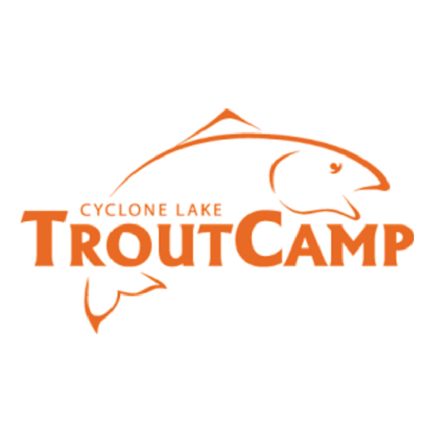 Discover the story behind the Cyclone Lake Trout Camp logo, featuring an orange outline of a fish seamlessly integrated with the text. Learn more about our connection to nature and passion for fishing through this distinctive design.